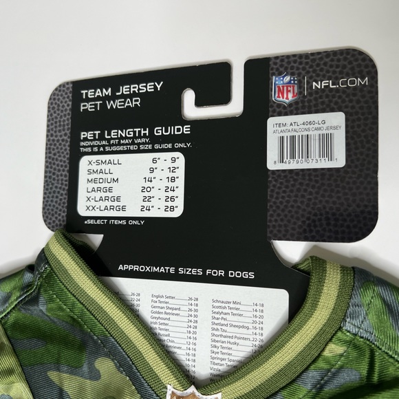 NWT NFL Atlanta Falcons Jersey - Large Dog - Picture 7 of 7